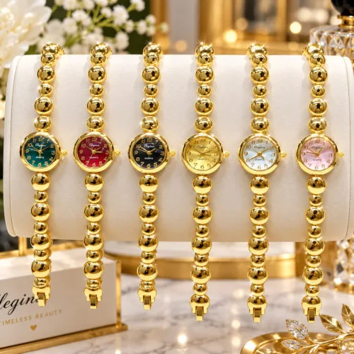 Eliyna Quartz Gold Bracelet Watch