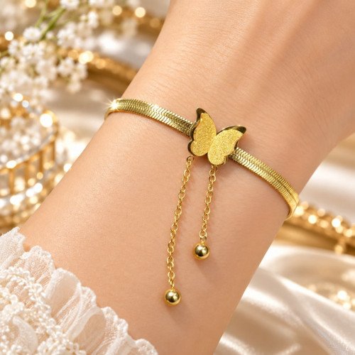 SS Butterly Blade 3mm Chain Bracelet