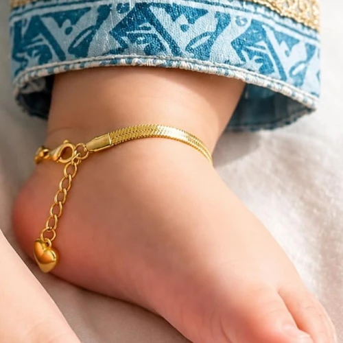 SS snake blade Baby anklet