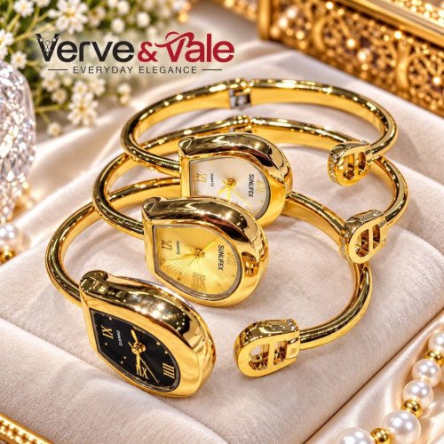 Sunlifex Luxury Bangle Bracelet Watch For Woman Trending Fashionable