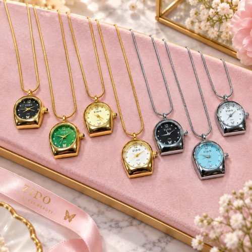 Zido SS Long Necklace Watch  Original Brand & China Fittings  Luxury Waterproof  Dial design no 1