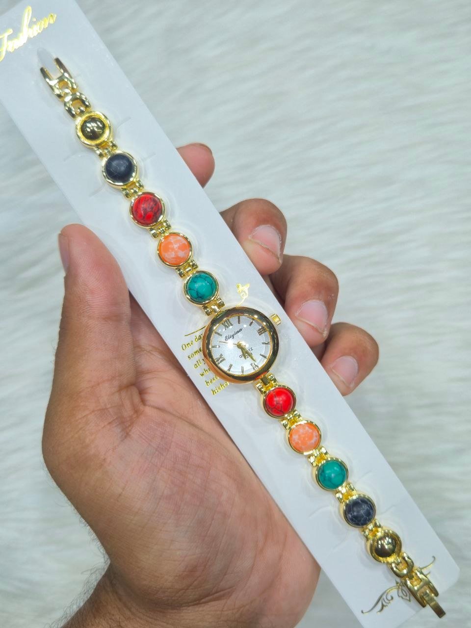 New Fashion Pearl Stone Watch for Woman