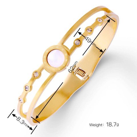 28022Titanium Steel bracelets for women-13