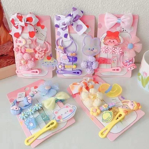 14piece Bow Baby Hair Clips Set-HAI9
