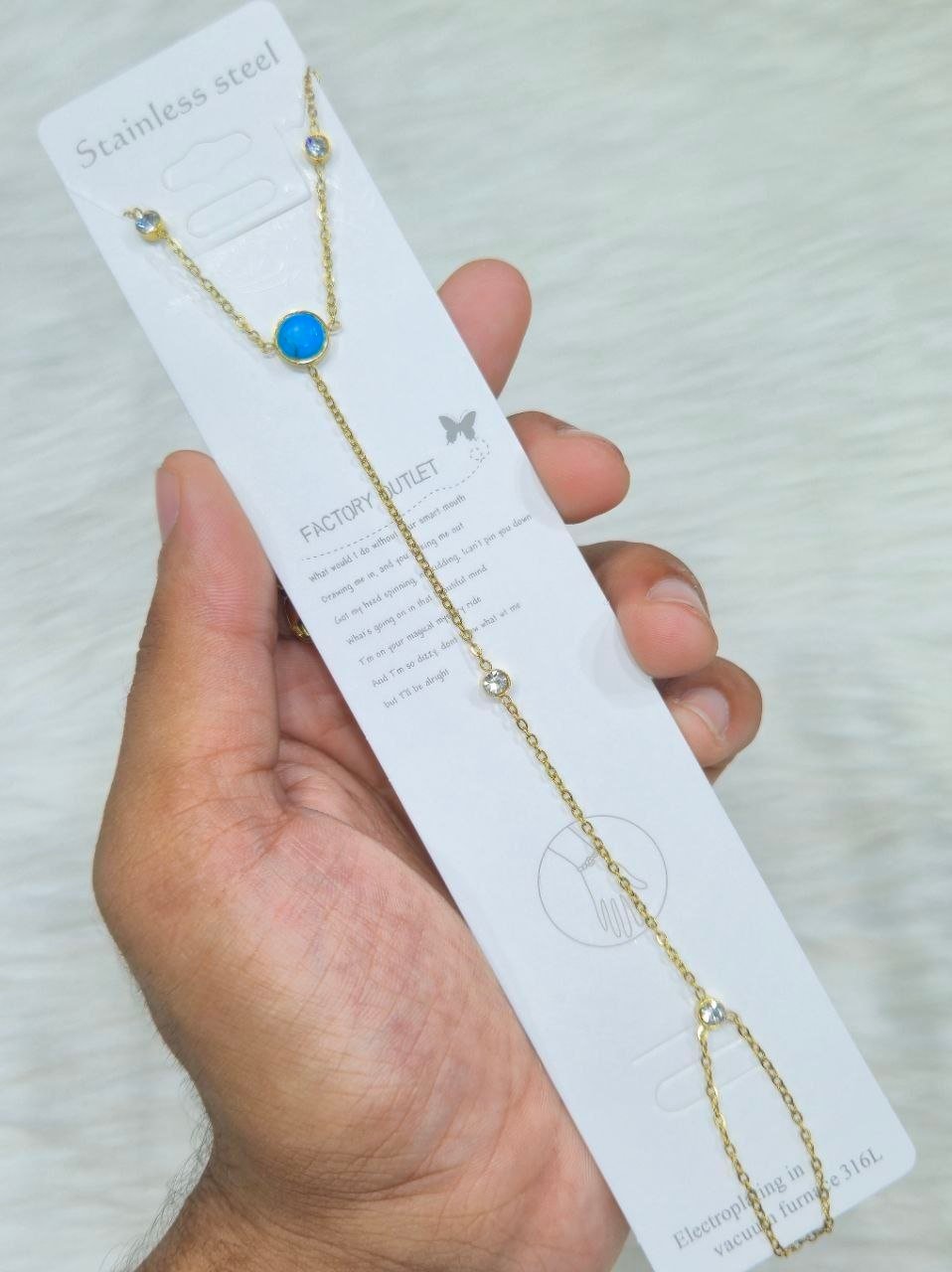 SS Wrist Ring Chain Bracelet Aliban 8