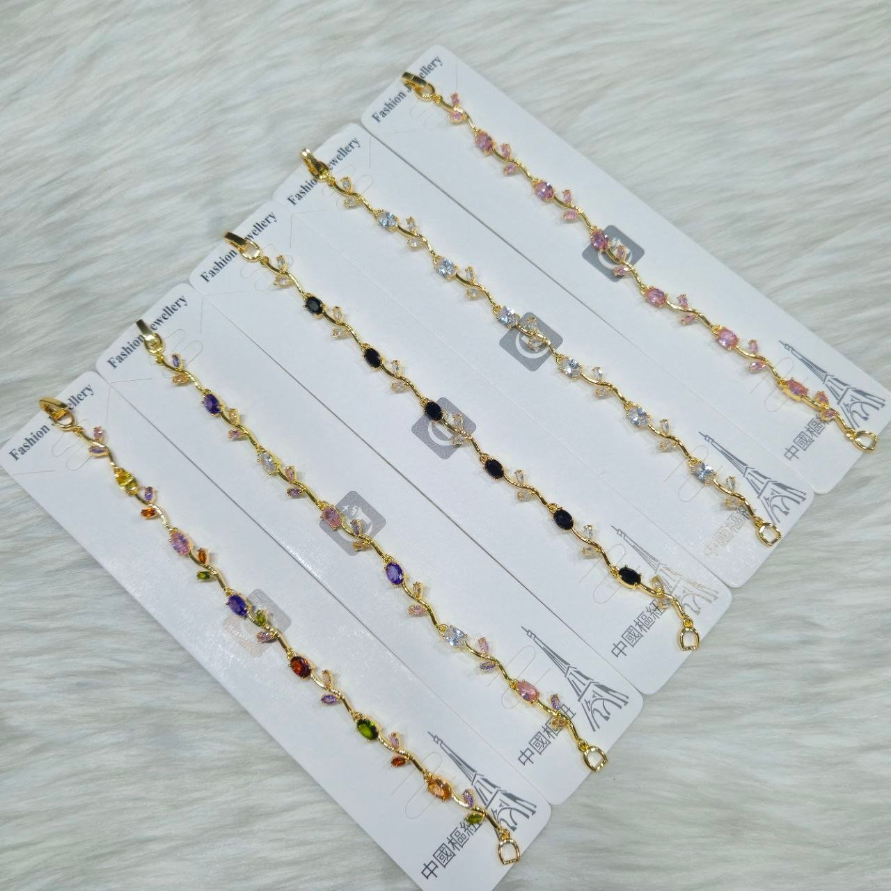 Tulip Rose Bracelet For Women Girls Sweet Colorful Flower Gold
