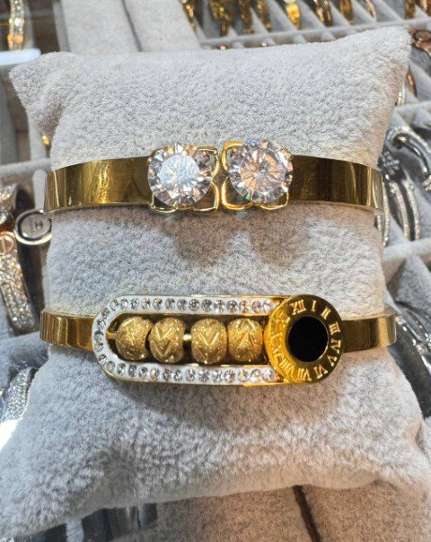 30025Titanium Steel bracelets for women-16