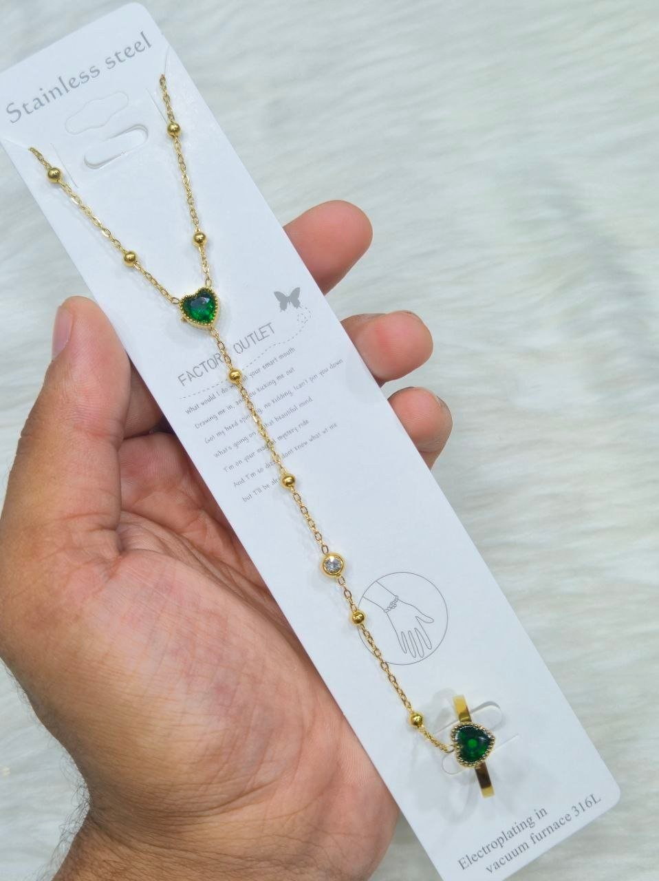 SS Wrist Ring Chain Bracelet Aliban 9