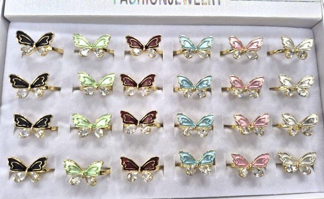 Alloy 7/8/9/Size Ring 24Pcs- #15
