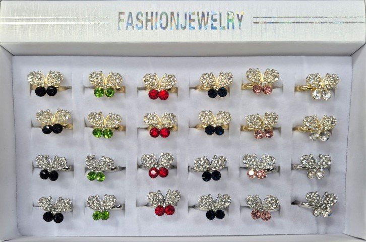 Alloy Adjustable Ring 24Pcs- #13