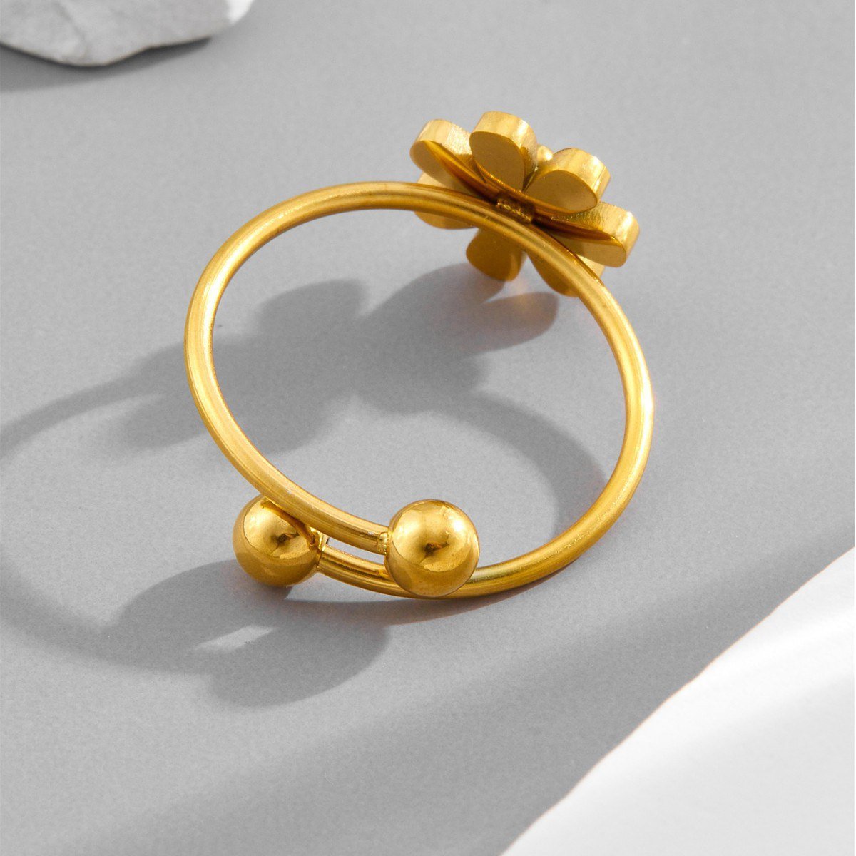 Stainless Steel Daisy Ring
