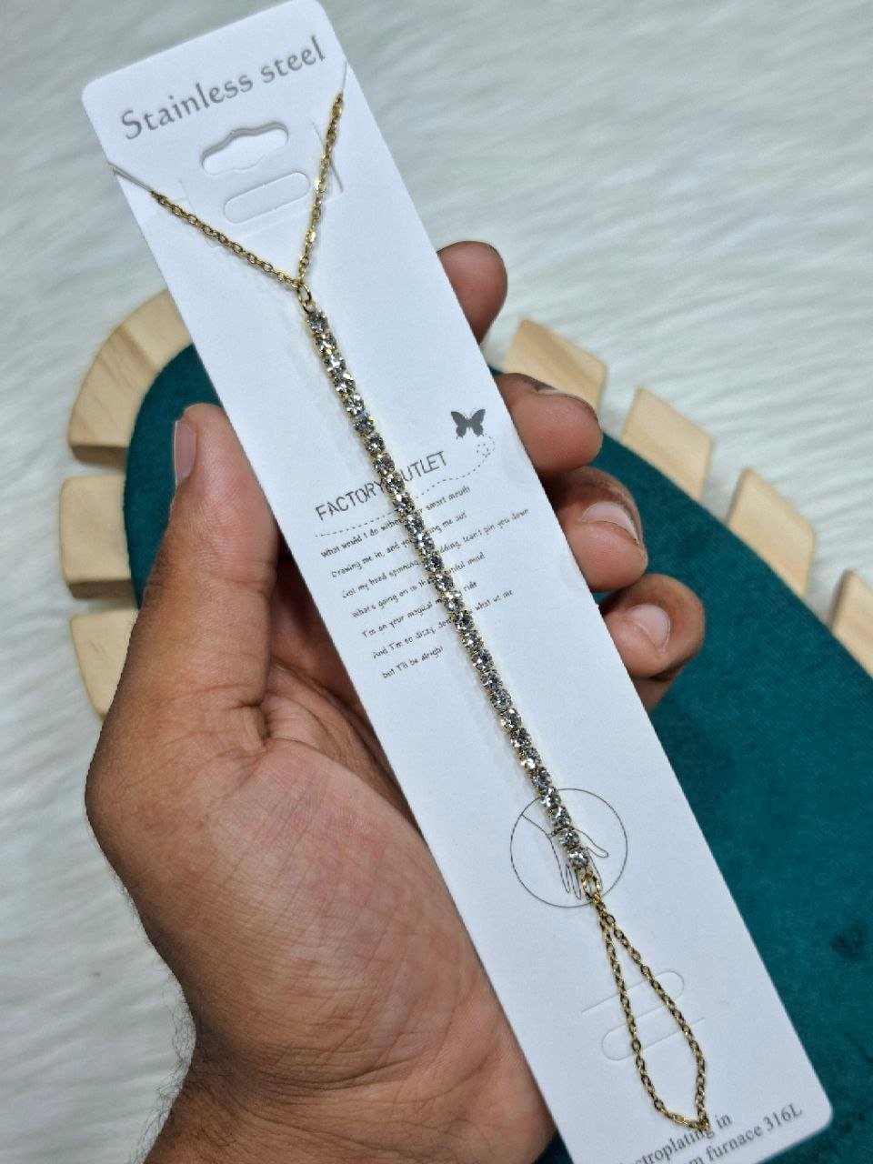 SS Wrist Ring Chain Bracelet Aliban 24