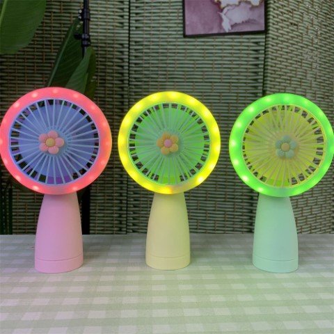 Handheld LED Lighting Fan/Rechargeable Mini Fan