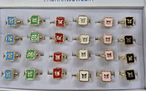 Alloy Adjustable Ring 24Pcs- #3