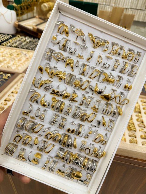 Stainless Steel SS Ring Box 100Pcs