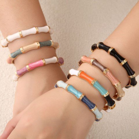 Mina Bangle Bracelet Bamboo