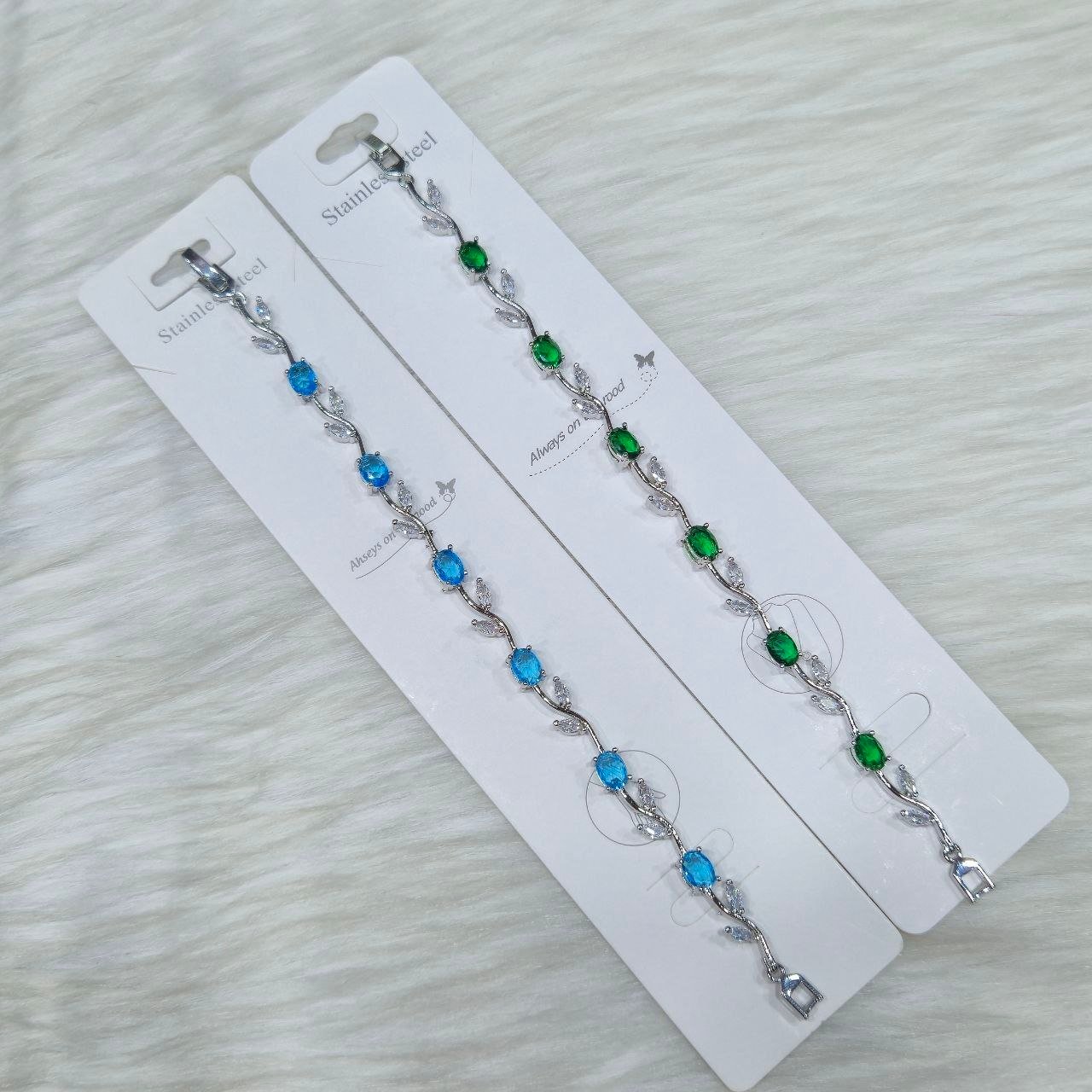 Tulip Rose Bracelet For Women Girls Sweet Colorful Flower Silver Color