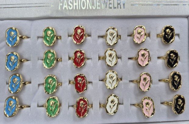 Alloy Adjustable Ring 24Pcs- RGZMN