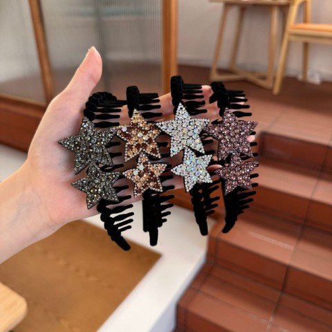 750065five-pointed rhinestone  star headband