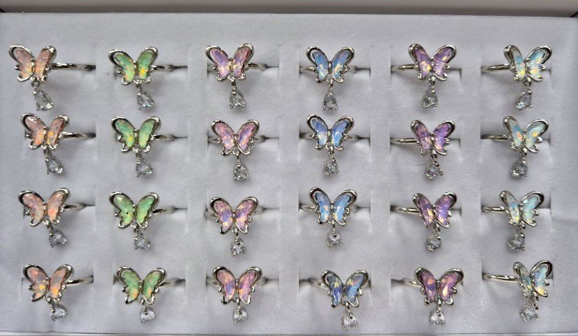 Alloy Adjustable Ring 24Pcs- #12