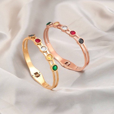 30025Titanium Steel bracelets for women-14