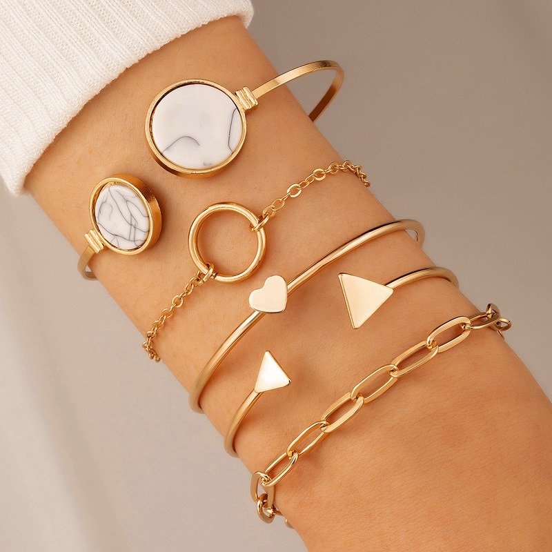 5 Piece Ball Bracelet Set-BTH0