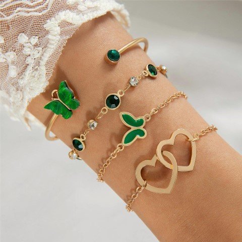 4 Piece Butterfly Bracelet Set-BTF5